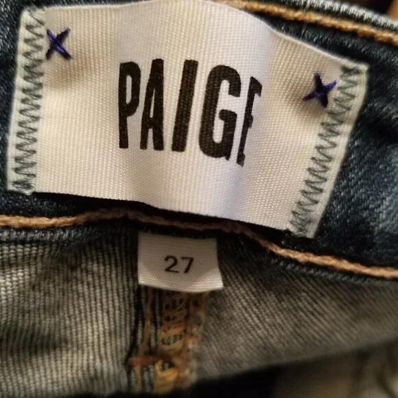 Paige Jeans Womens Size 27 Verdugo Ankle Cropped Distressed Raw Hem Skinny - Picture 5 of 16